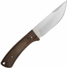 Fox Knives BF-741 BLACK FOX COMPANION FIXED BLADE BROWN PAKKAWOOD HANDLE-440C SATIN BLADE