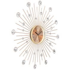 MPM QUALITY Designové kovové hodiny Sunito, růžová