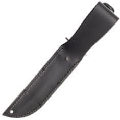 KA-BAR® KB-1211 Black Fixed Blade Utility Knife Leather Sheath, str edge