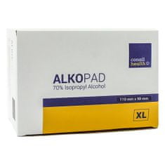 Conall Health ALKOPAD - gázové čtverečky pro dezinfekci, isopropylalkohol, XL 110x90mm, 100ks