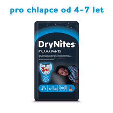 Huggies Dry Nites Medium 4-7 let (17-30 kg) Boys 10ks