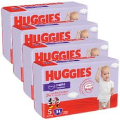 Huggies Pants 5 Jumbo (12-17 kg) 136 ks (4x34 ks) - Měsíční balení