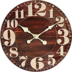 MPM QUALITY Dřevěné designové hodiny MPM E01.4058, hnědá