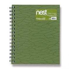 Folder Mate Spirálový linkovaný blok Foldermate NEST A5, zelený
