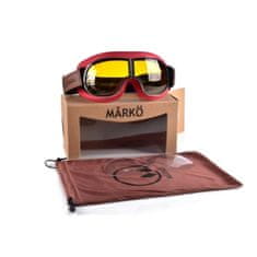 MÂRKÖ B3 retro Café Racer brýle s výměnitelnými skly červené