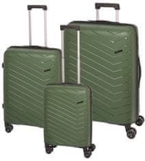 CHECK.IN Sada kufrů Orlando Olive Green 3-set