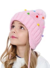 Marhatter Dívčí pletená čepice 0256 světle růžová 52