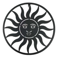 Slunce kov černé velké 62 cm
