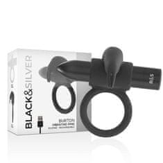 BLACK&SILVER Black and Silver BURTON (Black Edition), vibrační kroužek na penis 3,5 cm