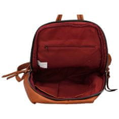 Turbo Bags Dámský koženkový designový batůžek/taška Alfredo, hnědá