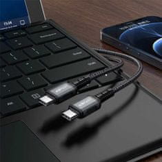 AceFast Acefast USB Type C - Kabel USB Type C 1,2 m, 60W (20V/3A) šedý (C1-03 tmavě šedý)