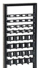 CONTEG DP-VP-P7 - 19" vyvazovací panel 2U, oka 80 × 80 mm, černý