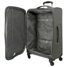 Joummabags Textilní cestovní kufr ROLL ROAD ROYCE Grey / Šedý, 66x43x26cm, 64L, 5019222 (medium)