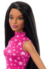 Mattel Barbie Modelka - lesklá sukně a růžový top s hvězdami FBR37