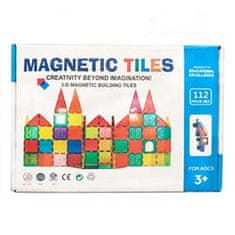 Magnetic Tiles Magnetická stavebnice pro děti sada 112ks – Magnetic Tiles