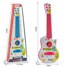 WOOPIE Akustická kytara WOOPIE pro děti růžová 55 cm