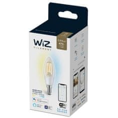 WiZ LED Žárovka WiZ Tunable White Filament 8718699787196 E14 C35 4,9-40W 470lm 2700-6500K, stmívatelná