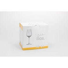 Ilios Sklenice na víno 398 ml cejch 1/8 l, 6x