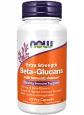 NOW Foods Beta glukany s ImmunEnhancer, Extra Strength, 60 rostlinných kapslí
