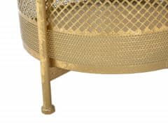 Mauro Ferretti Kávový stolek s košem, zlatá konstrukce, ? 35 cm