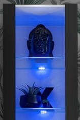 komodee Komodee, sada nábytku Tivoli Medio, Černá/Bílá, šířka 245cm x výška 159 cm x hloubka 35 cm, volitelné LED osvětlení, do obývacího pokoje, ložnice., s osvětlením