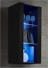 komodee Komodee, sada nábytku Tivoli Medio, Černá/Černá, šířka 245 cm x výška 159 cm x hloubka 35 cm, volitelné LED osvětlení, do obývacího pokoje, ložnice., s podsvícením