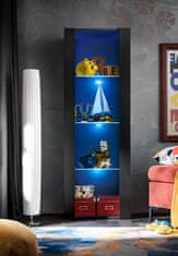 komodee Komodee, Tivoli Grande nábytková sestava, Černá/Černá, šířka 250 cm x výška 159 cm x hloubka 35 cm, volitelné osvětlení LED, do obývacího pokoje, ložnice, s osvětlením