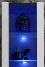 komodee Komodee, Tivoli Grande nábytková sestava, Bílá/Černá, šířka 250 cm x výška 159 cm x hloubka 35 cm, volitelné osvětlení LED, do obývacího pokoje, ložnice, s osvětlením