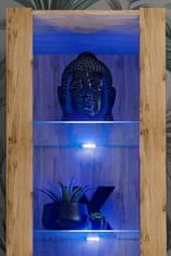 komodee Komodee, sada nábytku Tivoli Medio, Wotan/Wotan, šířka 245 cm x výška 159 cm x hloubka 35 cm, volitelné LED osvětlení, do obývacího pokoje, ložnice., s osvětlením