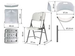 Odolná skládací židle VOLHA - TOP produkt, super odolnost