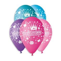 Smartballoons Balonek/Balonky nafukovací princezny 12'' průměr 30cm 5ks v sáčku