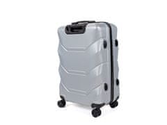 Mifex  Cestovní kufr V265 stříbrný,99L,velký,TSA