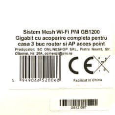 PNI GB1200 Gigabitový Wi-Fi Mesh systém 3 přístupový