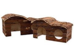 SMALL ANIMAL Domek Kaskada dřevěný s kůrou 43x28x22cm