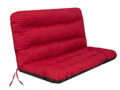 POLŠTÁŘ na houpačku nebo zahradní lavici ANIA 120cm, silný polštář, sedák, červená