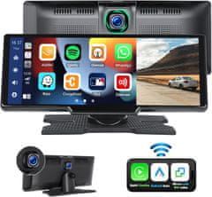 BergMont Multimediální přehrávač do auta, AUTORÁDIO Android Auto ,CAR PLAY, navigace, záznamník jízdy, couvací DVR kamera, WifI, Bluetooth