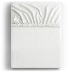 DecoKing Bavlněné jersey prostěradlo s gumou Amber bílé, velikost 120-140x200+30