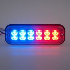 Stualarm PREDATOR 12x4W LED, 12-24V, červeno-modrý, ECE R10 (br012RB)