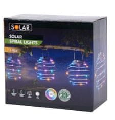 Solar Solar Vícebarevné Spirálové solární osvětlení 3ks