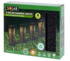 Solar Solar Magic Zahradní lampa černá 4 ks v balení 6x33 cm