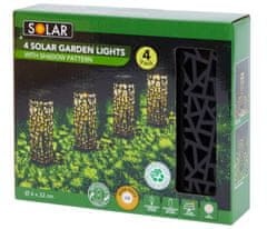 Solar Solar Zahradní lampa černá 4 ks v balení 6x33 cm