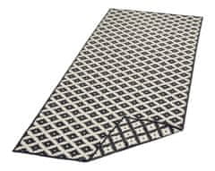 NORTHRUGS Kusový koberec Twin-Wendeteppiche 103124 schwarz creme – na ven i na doma 80x150