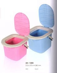 BRANQ WC kbelík 15,5l - růžový