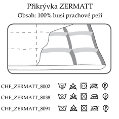 Ch. Fischbacher Prošívaná přikrývka ZERMATT 260 x 220 cm v hedvábí paisley, celoroční