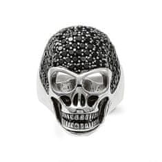 Thomas Sabo Prsten "Lebka" , TR1705-051-11-52, Sterling Silver, 925 Sterling silver, blackened, zirconia black