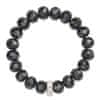 Thomas Sabo Náramek "Obsidián" , X0035-023-11-S, Charm Club, 925 Sterling silver, obsidian