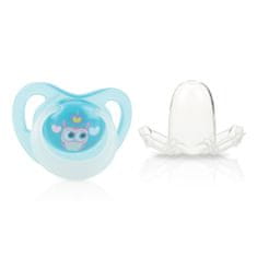 Nuby Silikonový ortodontický masážní dudlík 0-6m svítící