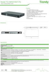 TIANDY IP záznamové zařízení až pro 10 kamer TC-NR5010M7-P2
