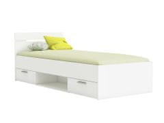 Nejlevnější nábytek LETENYE postel 90x200 cm, bílá
