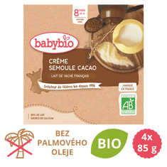 Babybio Krém, kakao, krupička 4x85 g